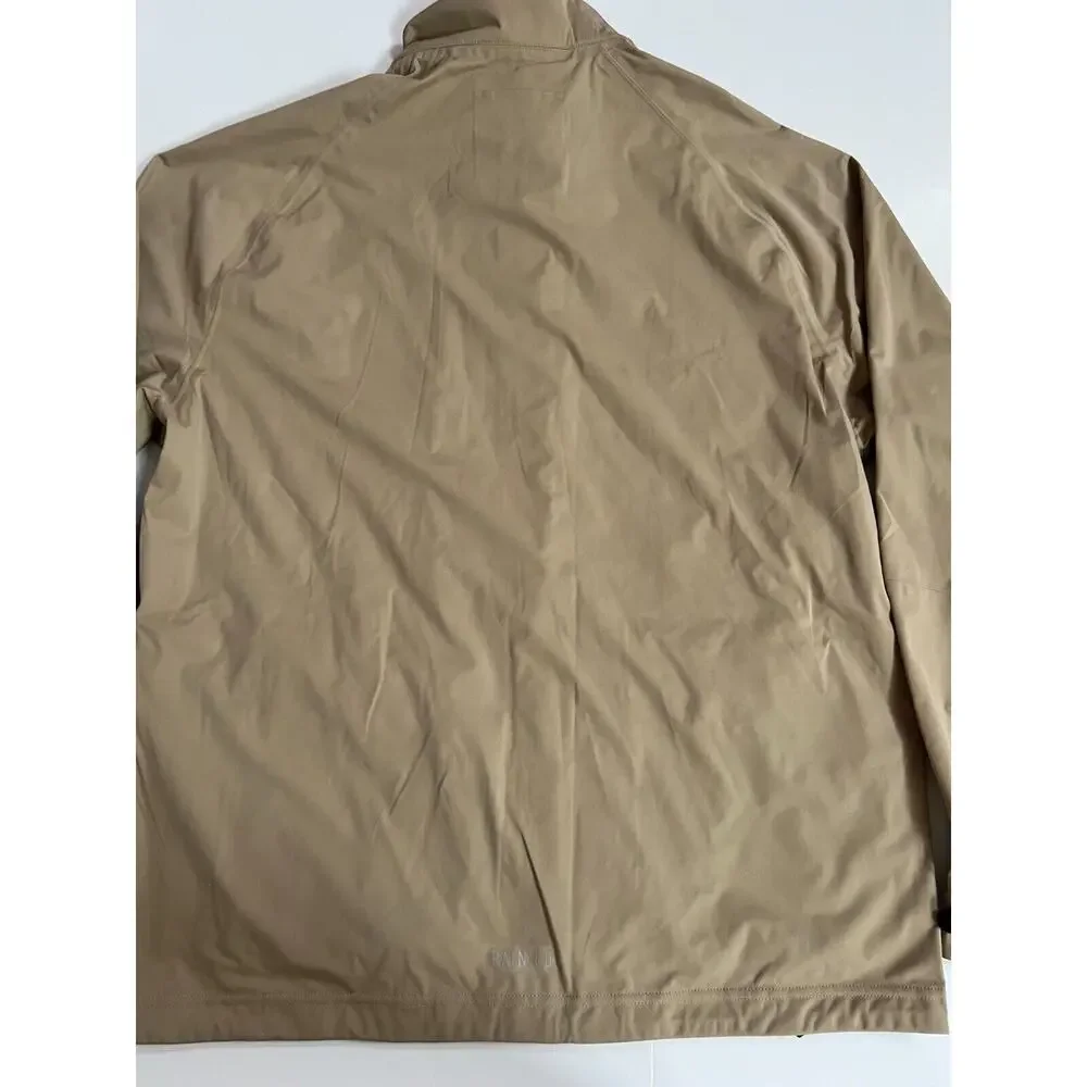 Adidas Rain Ready Full Zip Golf Jacket Hemp Beige Tan HI3461 Men's Size L